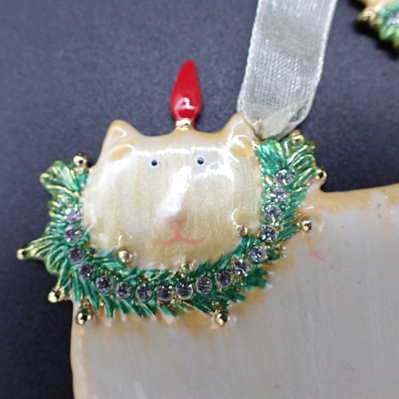 Dept.56 CAT ornament/ Vintage/Holiday/Xmas/ Patience Brewster/metal - Picture 2 of 6